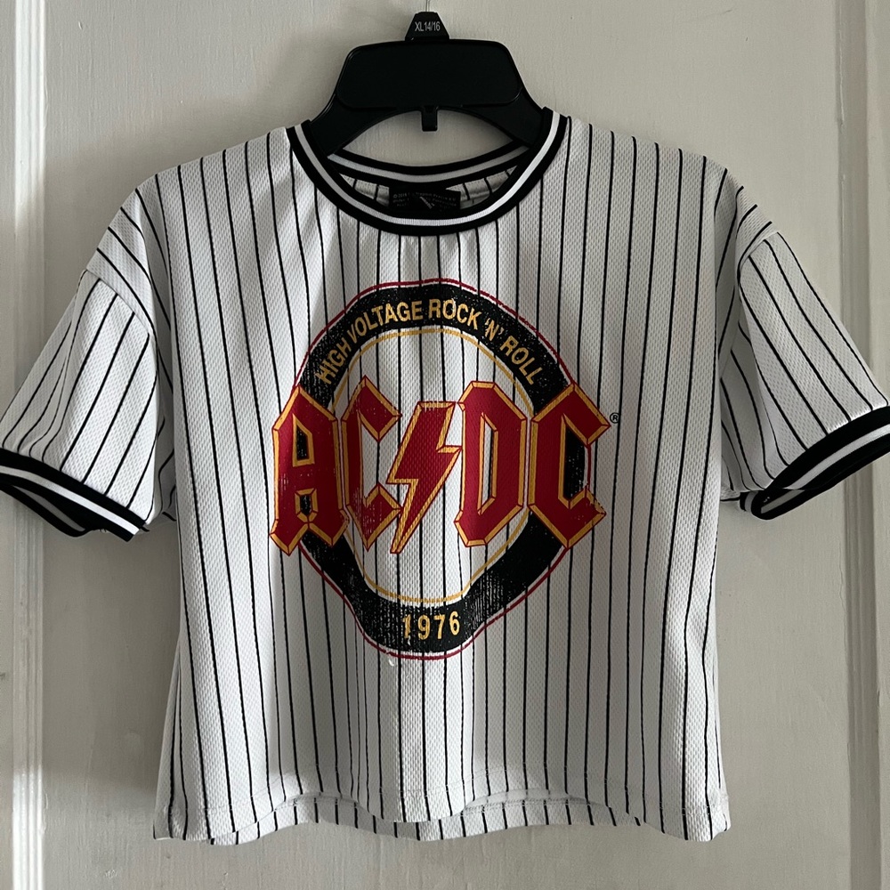 ACDC Crop Top size 9-10